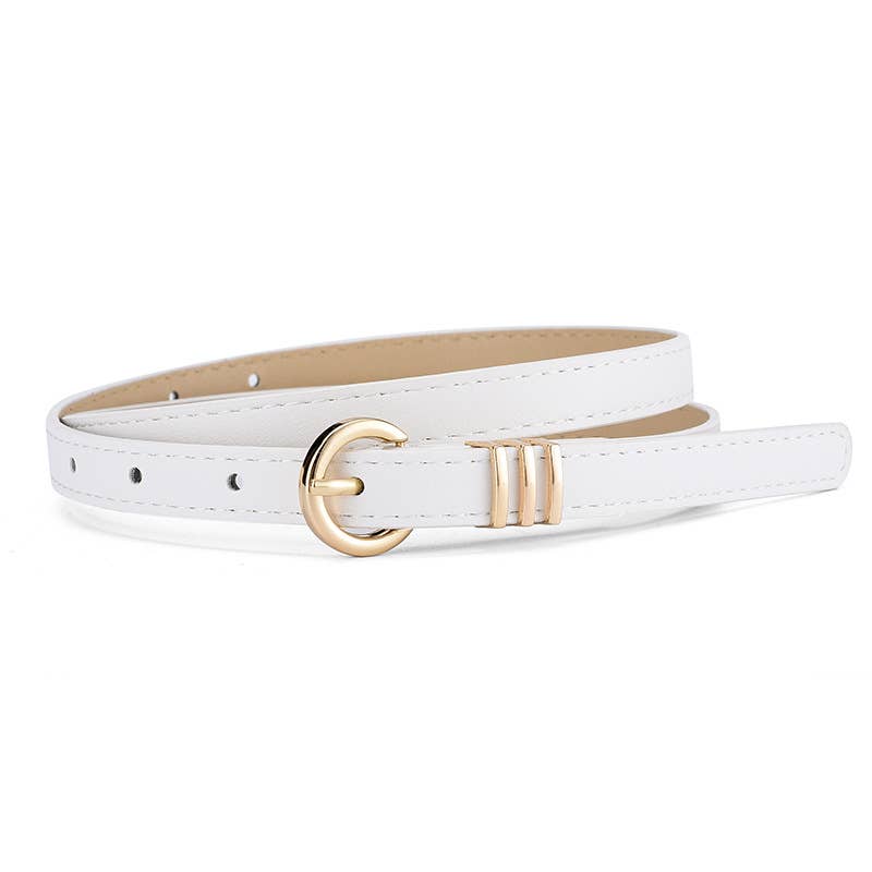 VINTAGE LEATHER SKINNY WOMEN'S BELT