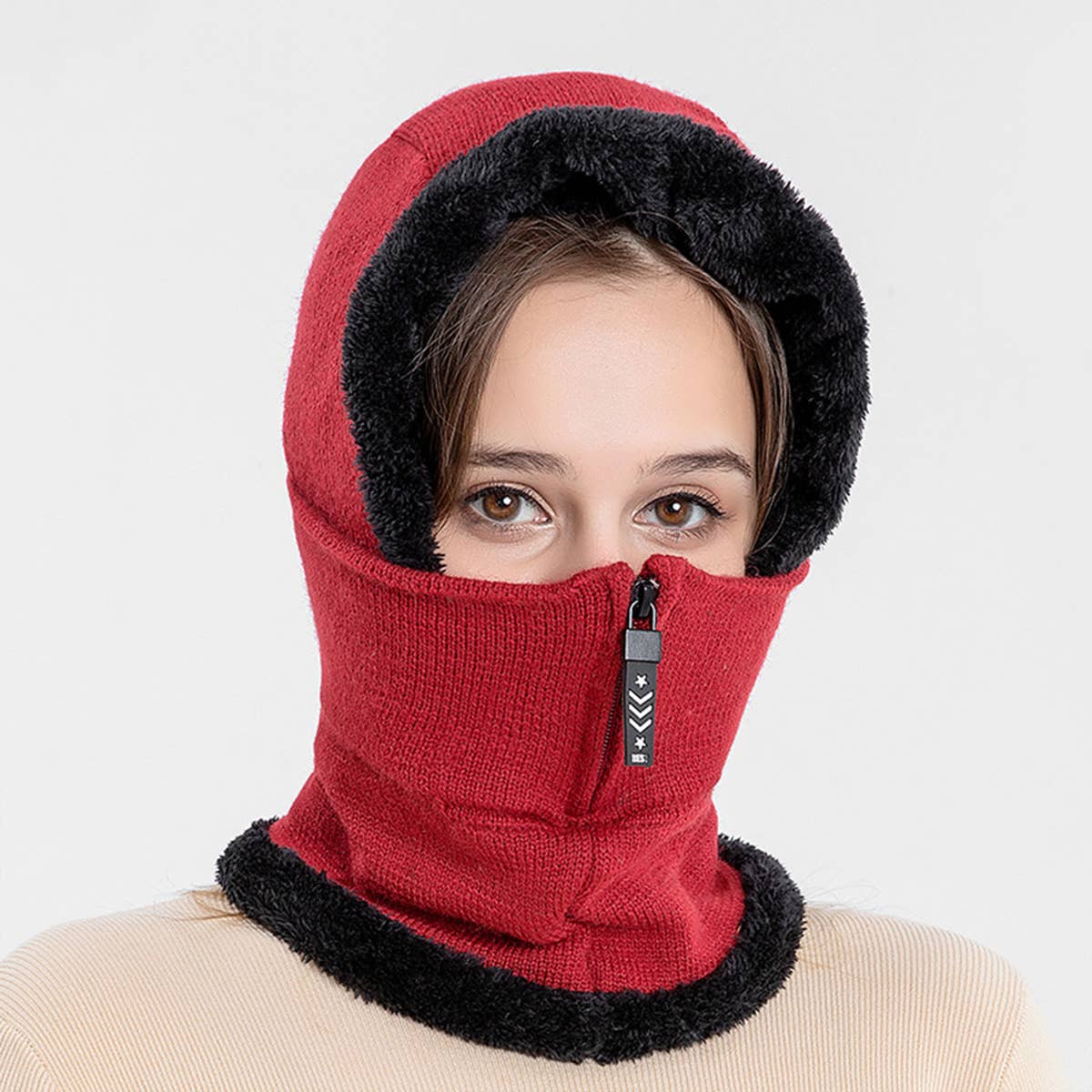 AUTUMN AND WINTER EAR PROTECTION ONE-PIECE HAT_CWASC1142