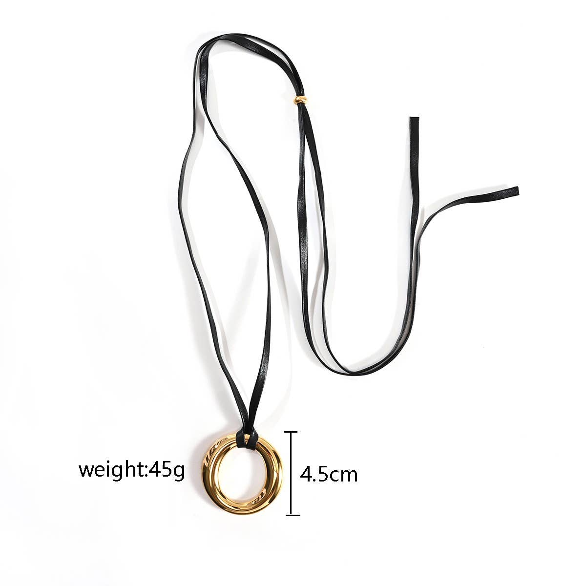 Minimalist 18K Steel Solid Hoop Earrings with Cord