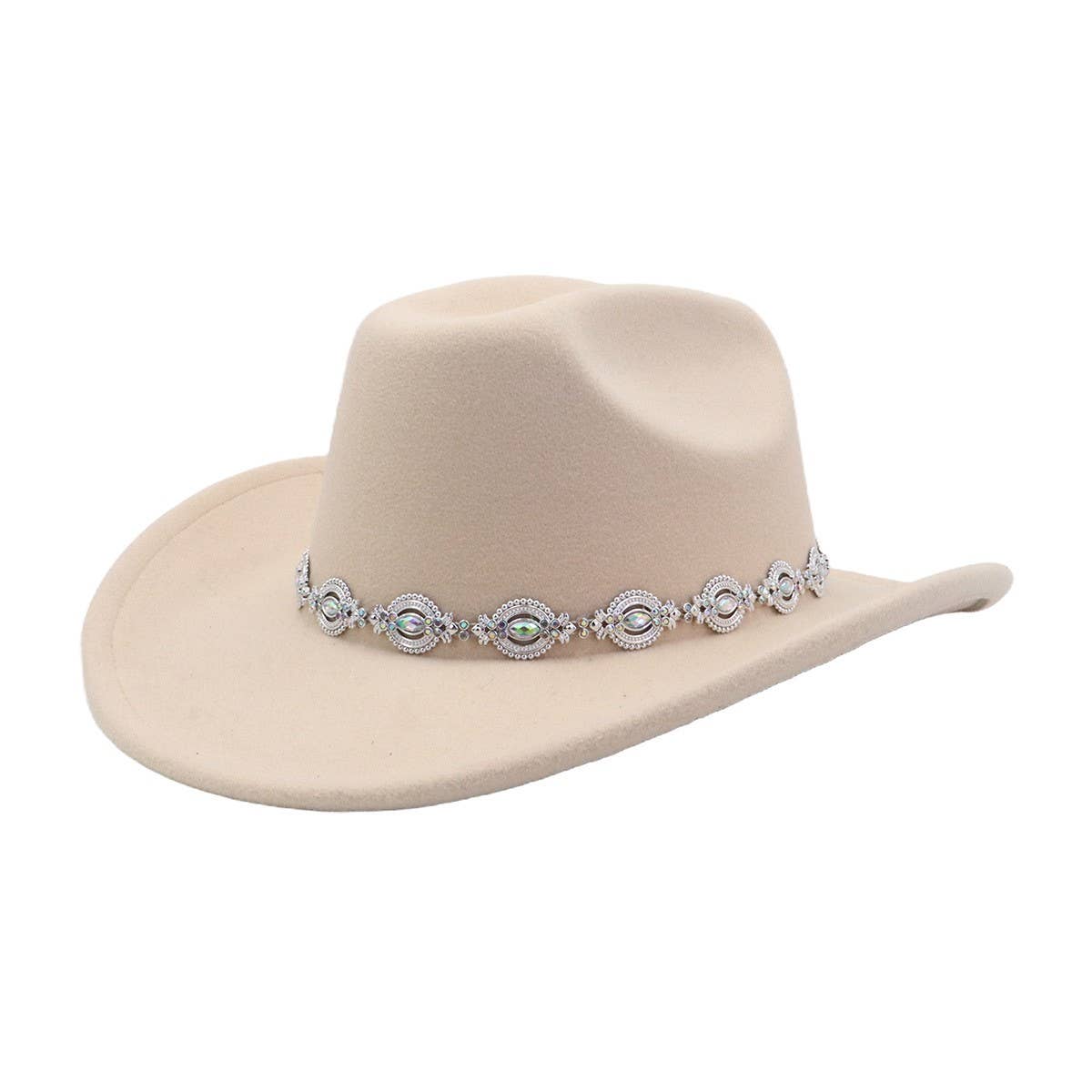 Men & Women Ethnic Wool Cowboy Fedora Jazz Hat_CWAH04459
