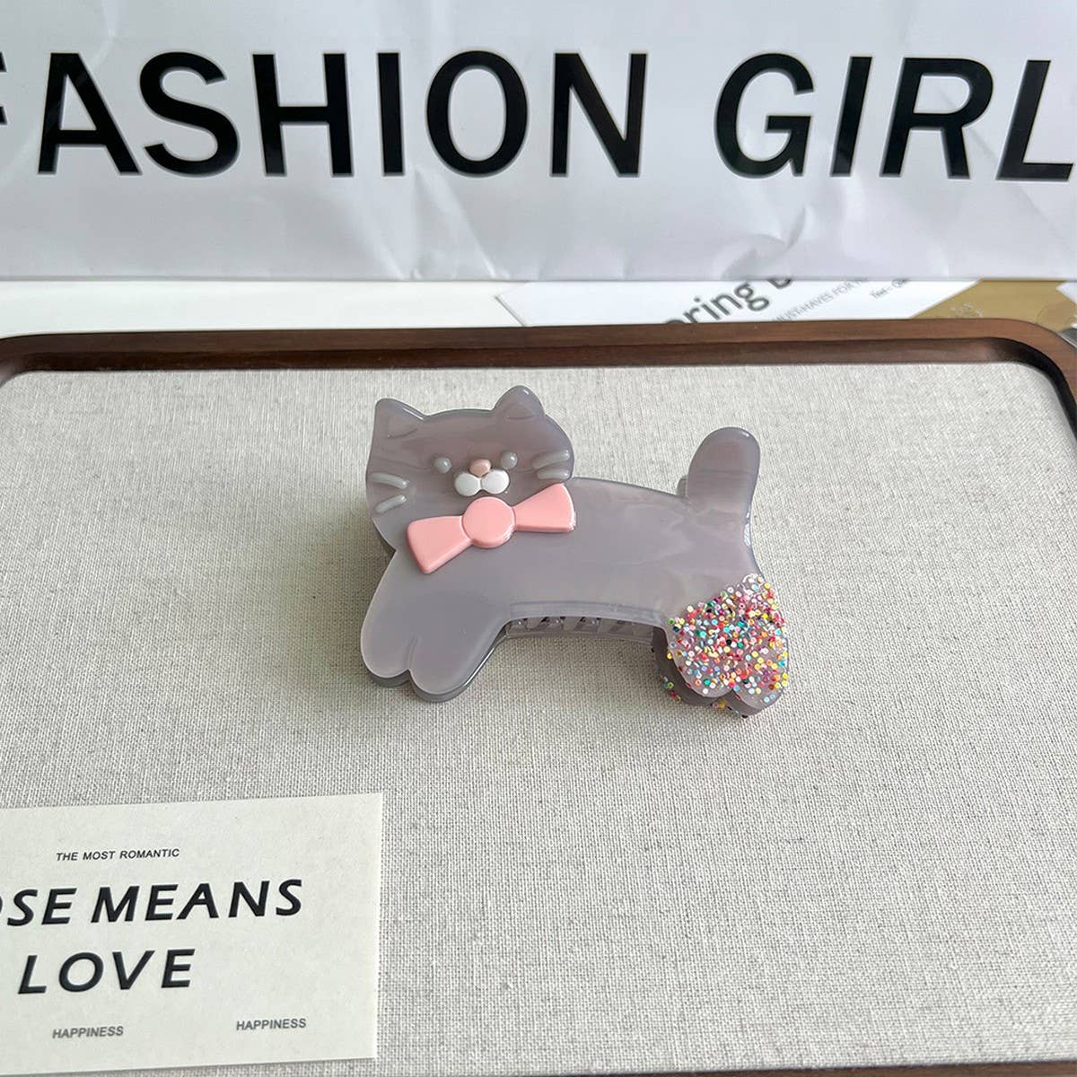 Cute Cat Bow Hair Clip Creative Cartoon Accessory