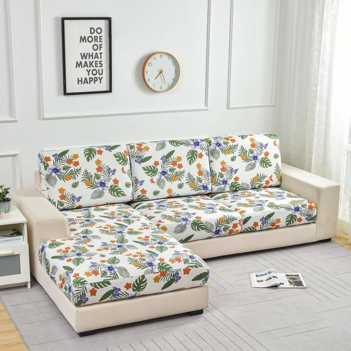 Stretch Printed Sofa Cover, Full Wrap Design_CWMM8308