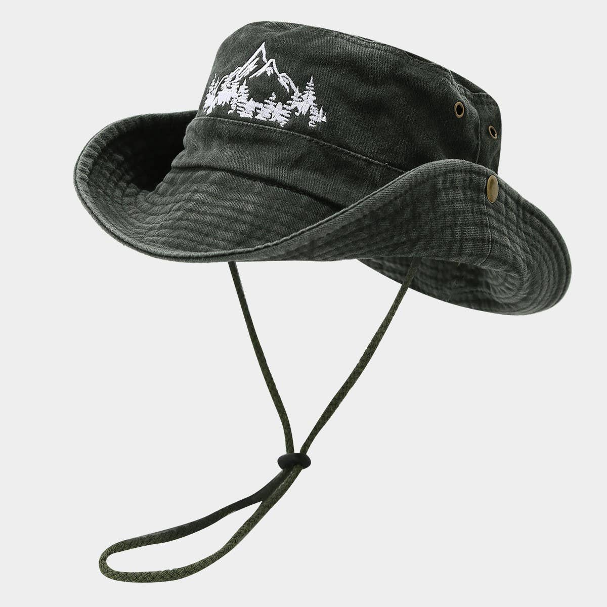 Vintage Wide Brim Sun Hat for Hiking & Camping_CWAH3887