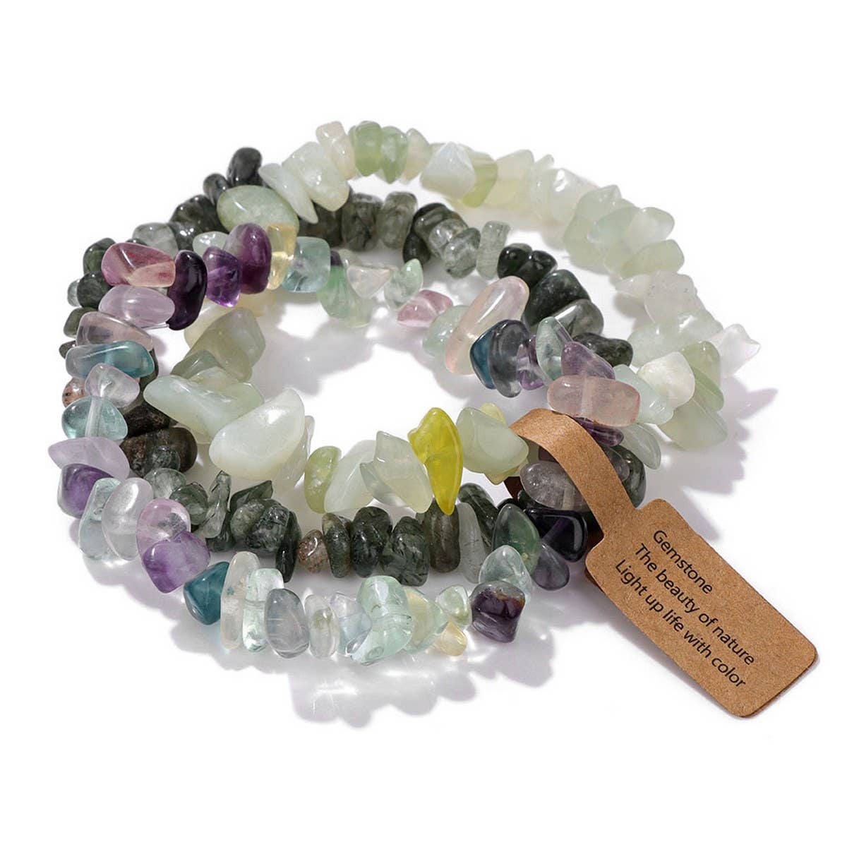 CWAJE4296_VINTAGE IRREGULAR GRAVEL THREE-PIECE BRACELET