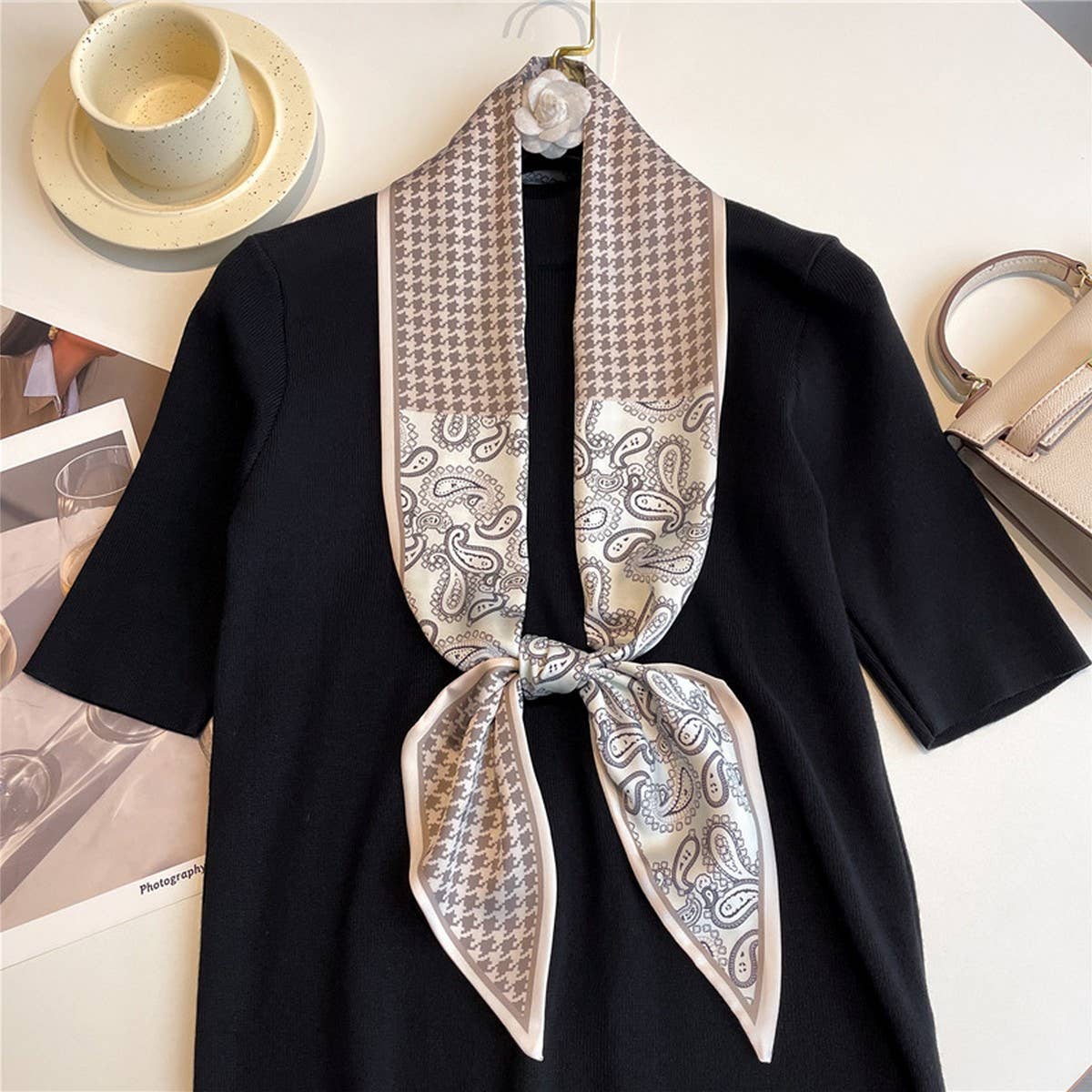 POLKA DOT THIN FASHIONABLE ALL-MATCH HEAD SCARF_CWASC1517