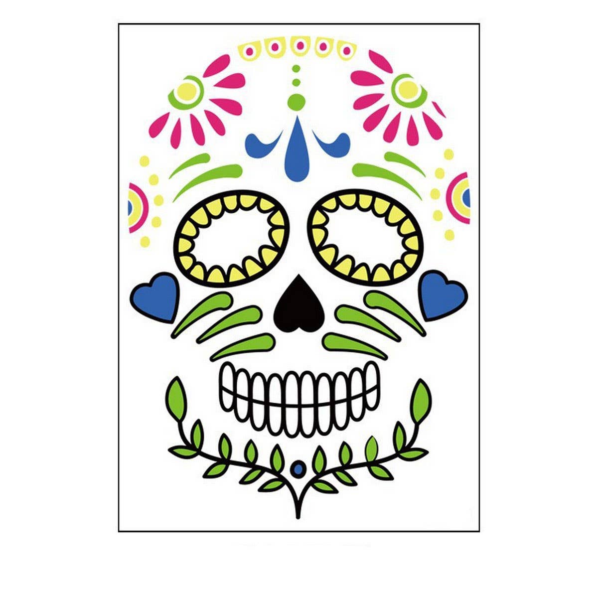 Day of the Dead Face Tattoos ? Waterproof Makeup