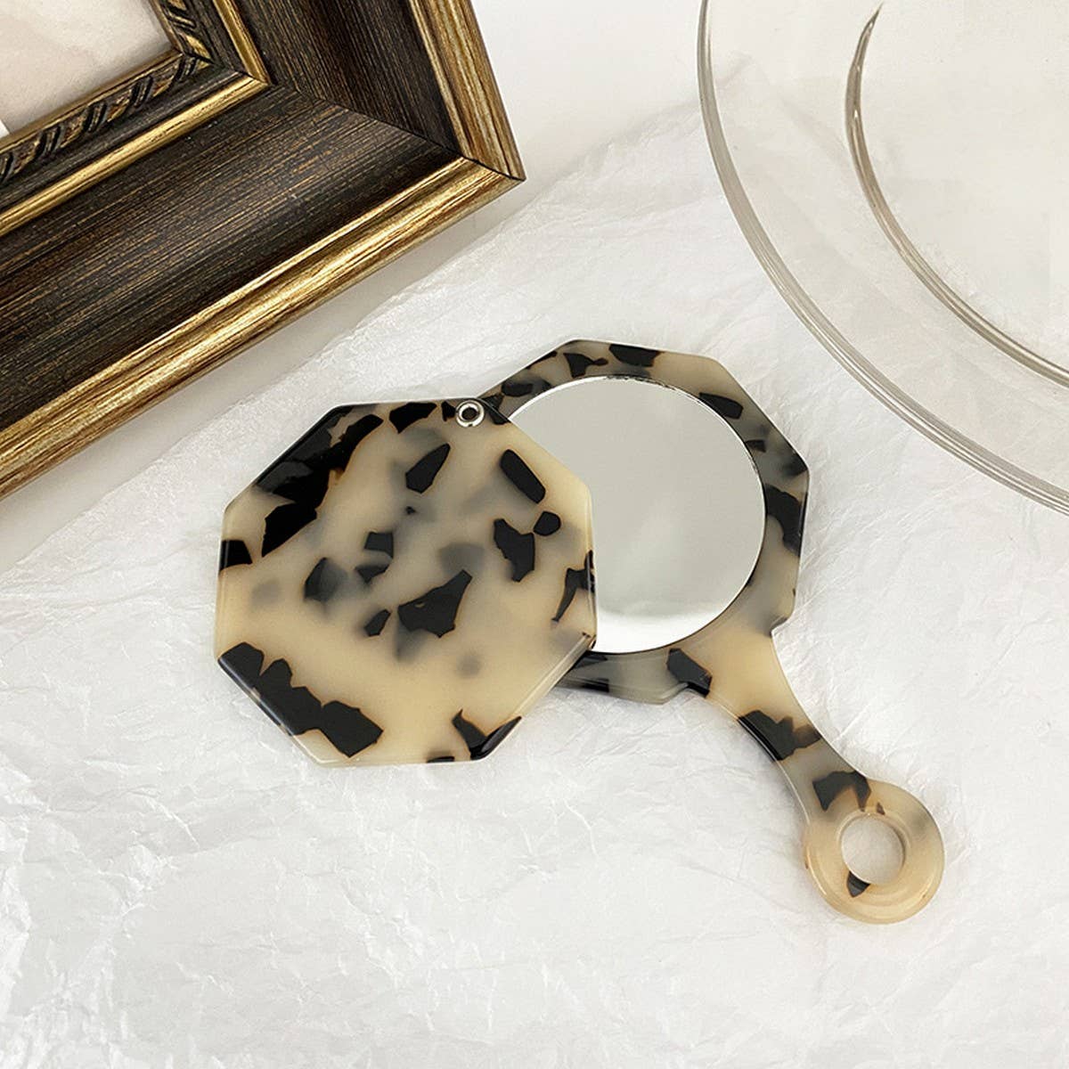 Creative Polygon Shape Handheld Compact Mirror