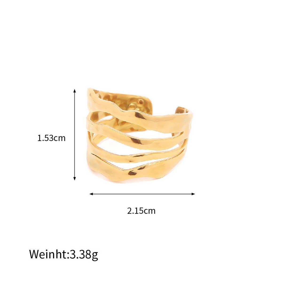 Luxury Stainless Steel Finger Chain Ring Bracelet