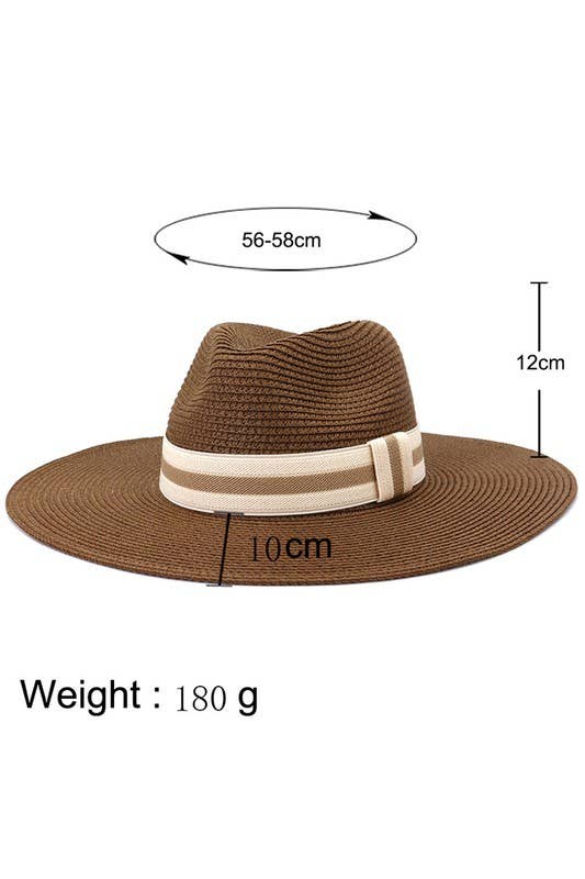 CASUAL SUMMER BANDING PANAMA HAT_CWAH102
