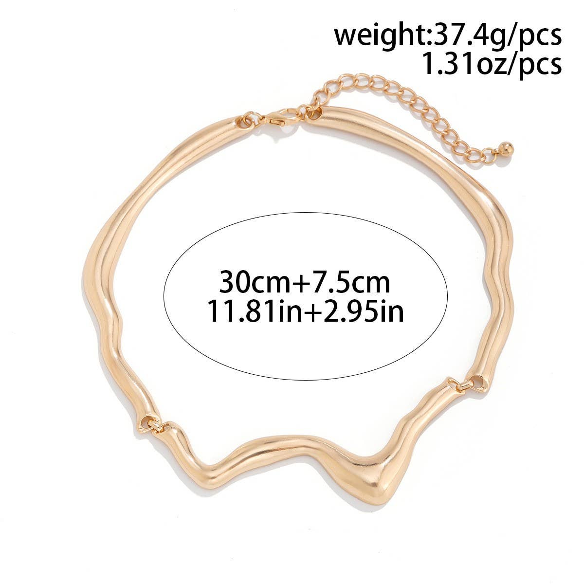 COOL GEOMETRIC TWISTED DESIGN NECKLACE