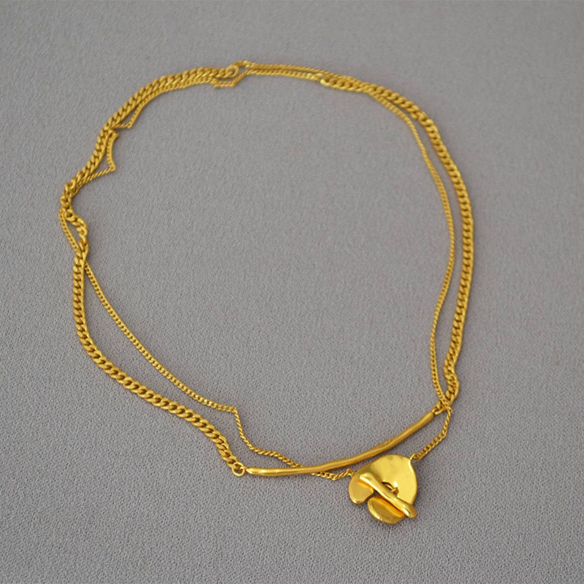 RETRO NICHE DESIGN DOUBLE-LAYER NECKLACE_CWAJE2133