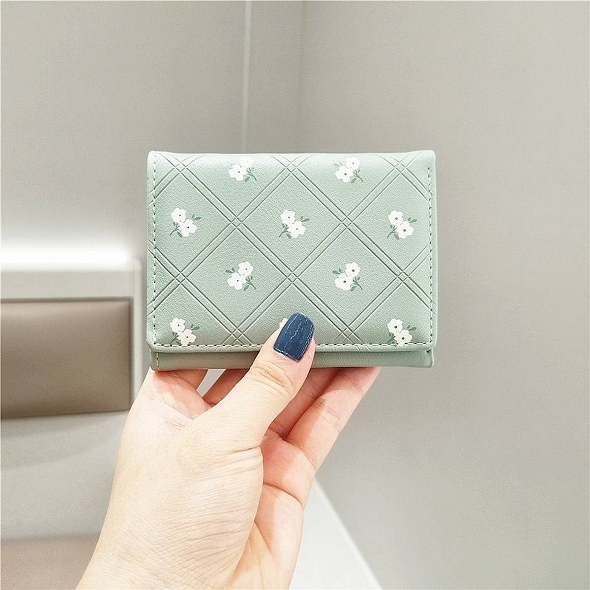 SMALL FRESH FLORAL SHORT TRI-FOLD WALLET_CWAB2554