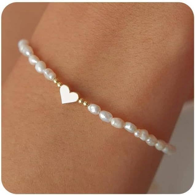 Baroque natural freshwater pearl bracelet