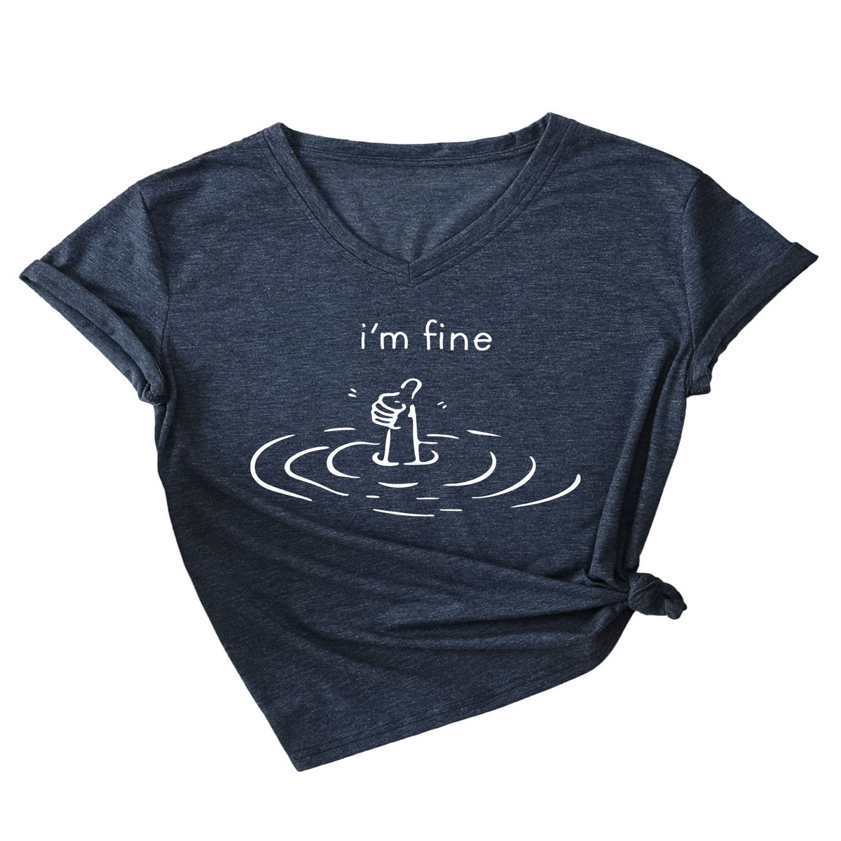 Casual Tee for Women ?œI?™m Fine??Statement Top_CWTTS1485