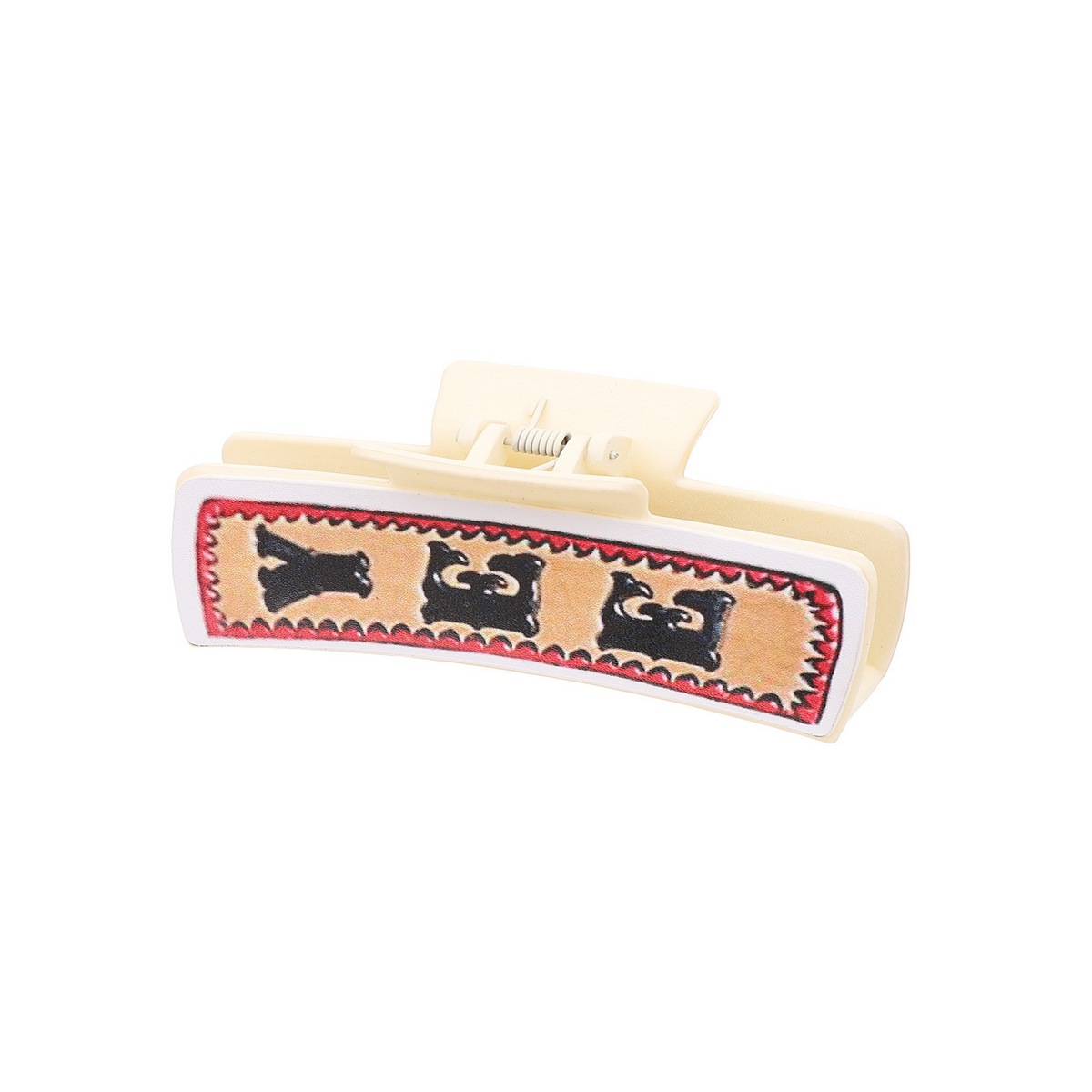 WESTERN COWBOY STYLE PU LEATHER HAIR CLIP LARGE