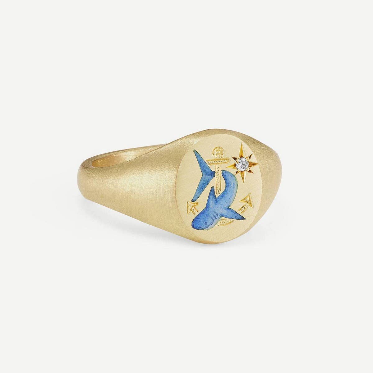 Stainless Steel Fashion Painted Rhinestone Ring_CWMM5706