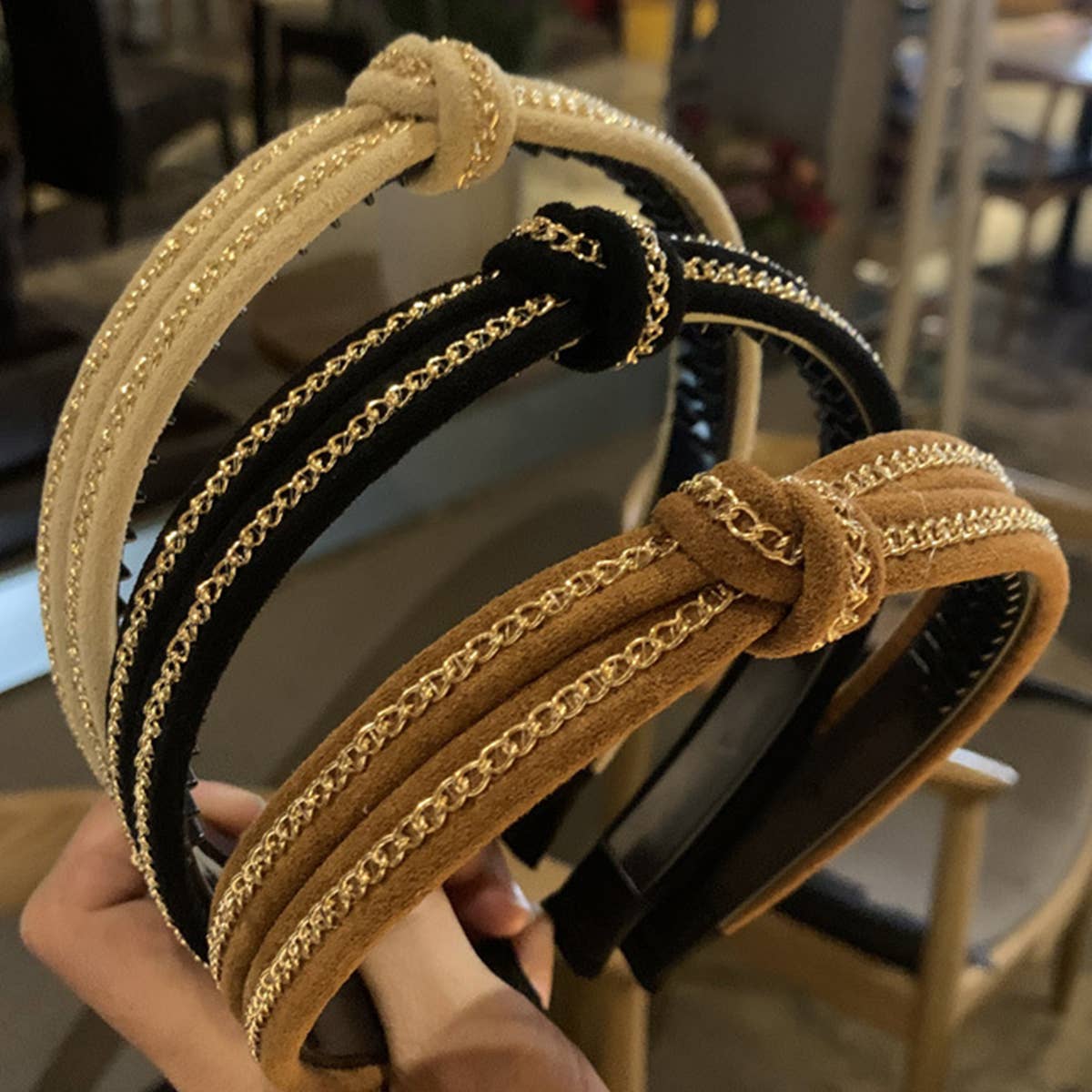 CHAIN KNOT DECOR HEADBAND_CWAHA0207