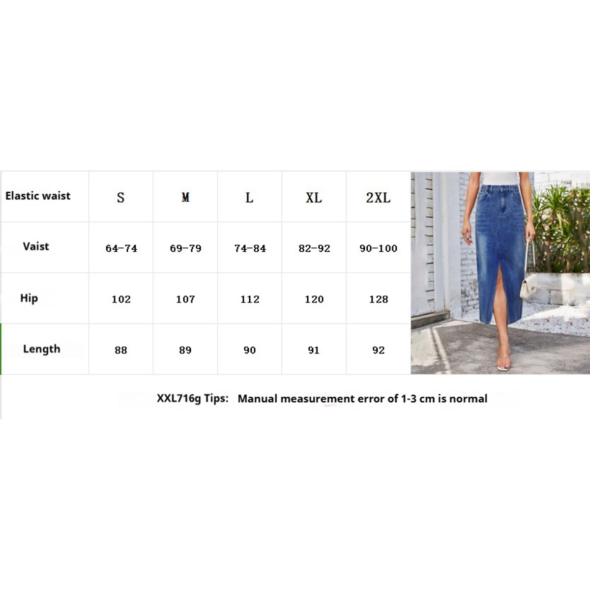 Women?™s Washed Denim Midi Skirt with Slit_CWJSK0196