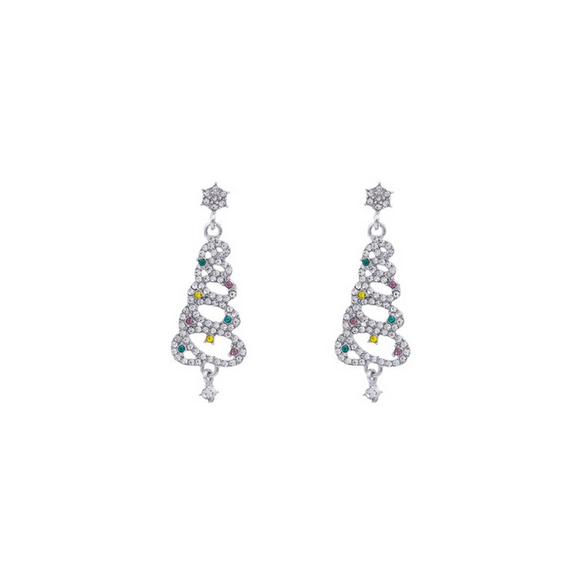 COLORFUL CHRISTMAS TREE TASSEL EARRINGS