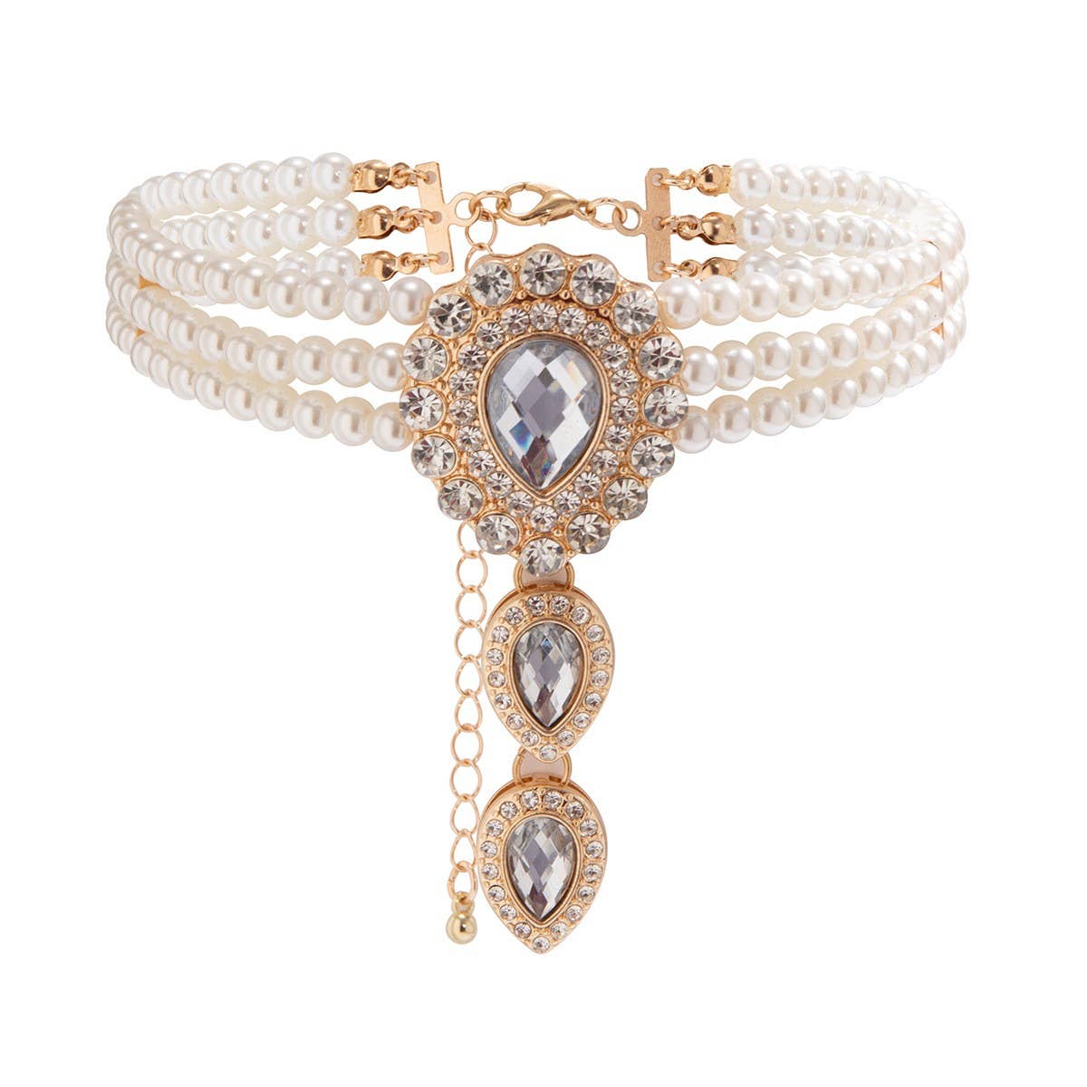 IMITATION PEARL RHINESTONE FASHION COLLAR JEWELRY