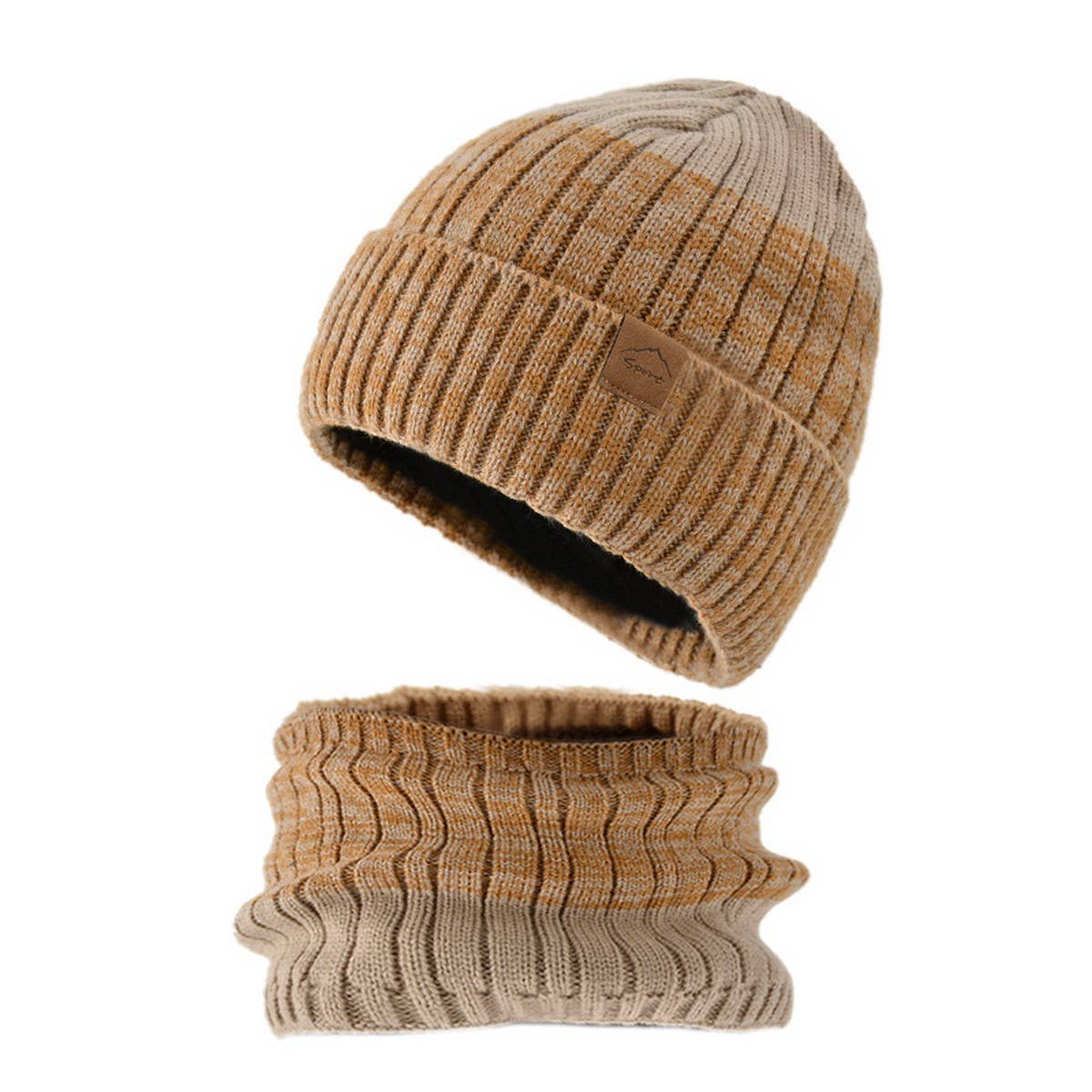 THICKENED FLEECE WARM HAT AND SCARF SET