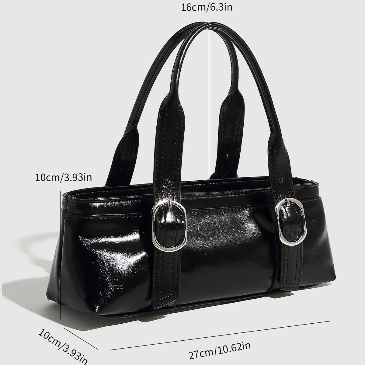 Classic Buckle Boston Zipper Handbag for Women_CWAB5717