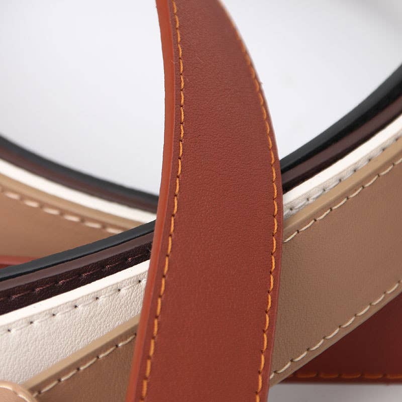Simple waist imitation leather decorative belt