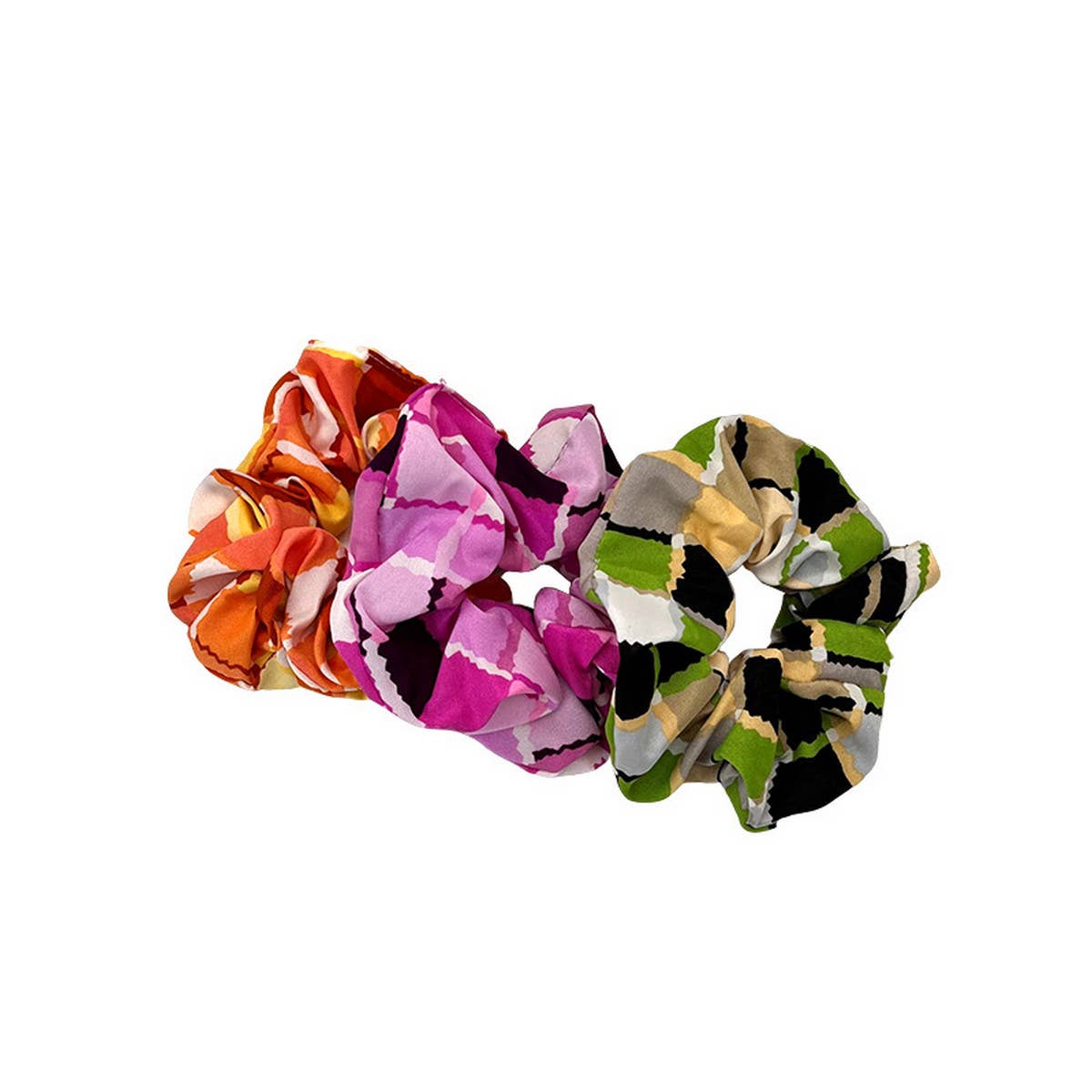 NEW MIXED COLOR CHECKERBOARD LARGE HAIR TIE