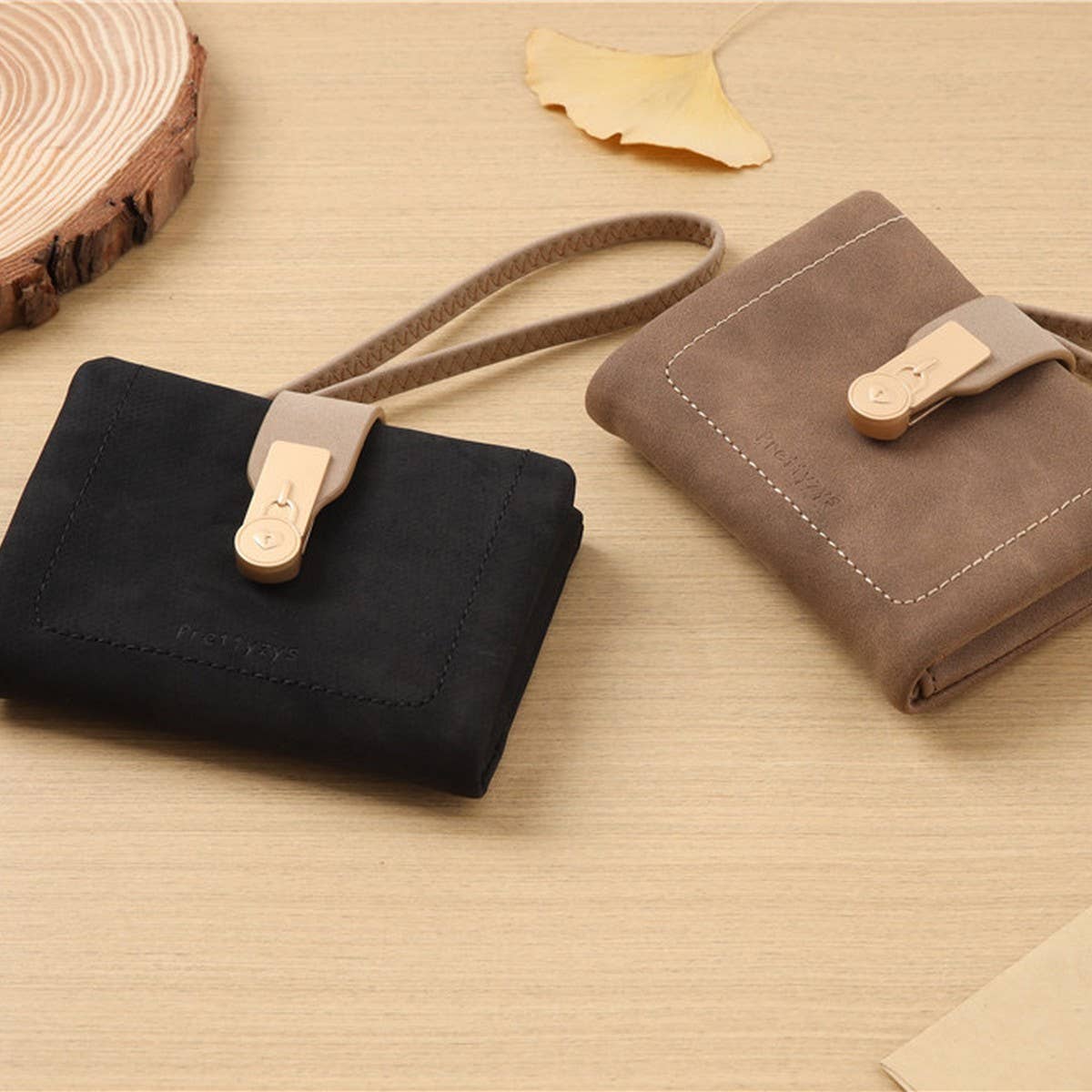 SHORT WOMEN'S SOLID COLOR FOLDING COIN PURSE_CWAB2340