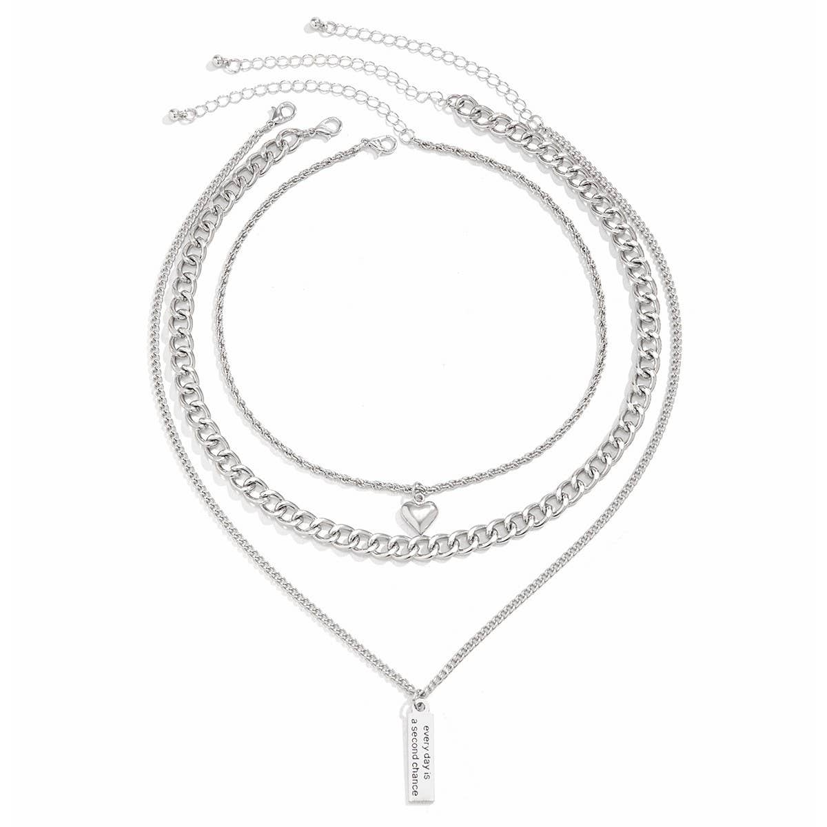 SIMPLE MULTI-LAYER CHAIN NECKLACE_CWAJE1129