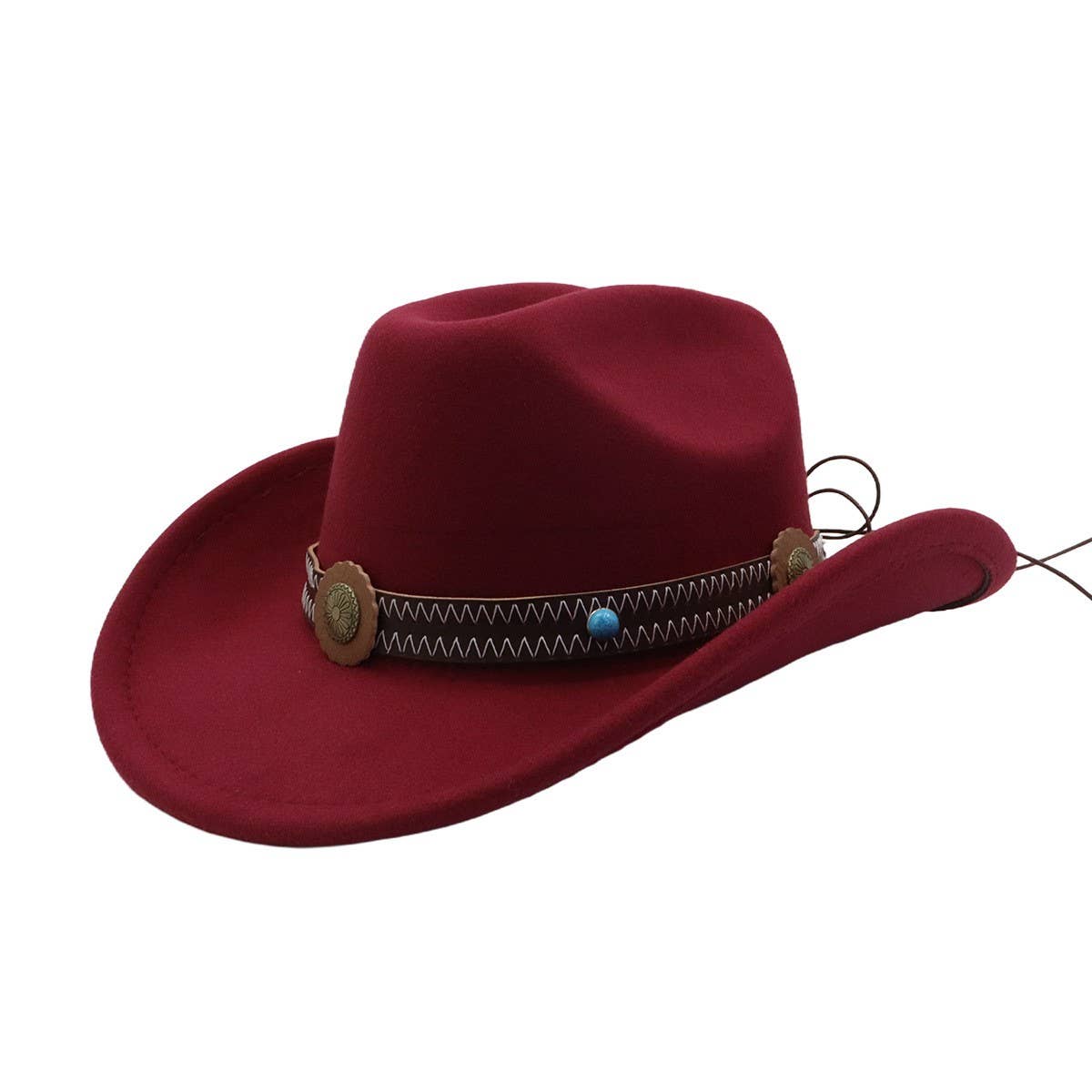 Couple Fedora Jazz Hat Western Ethnic Wool Hat_CWAH04382