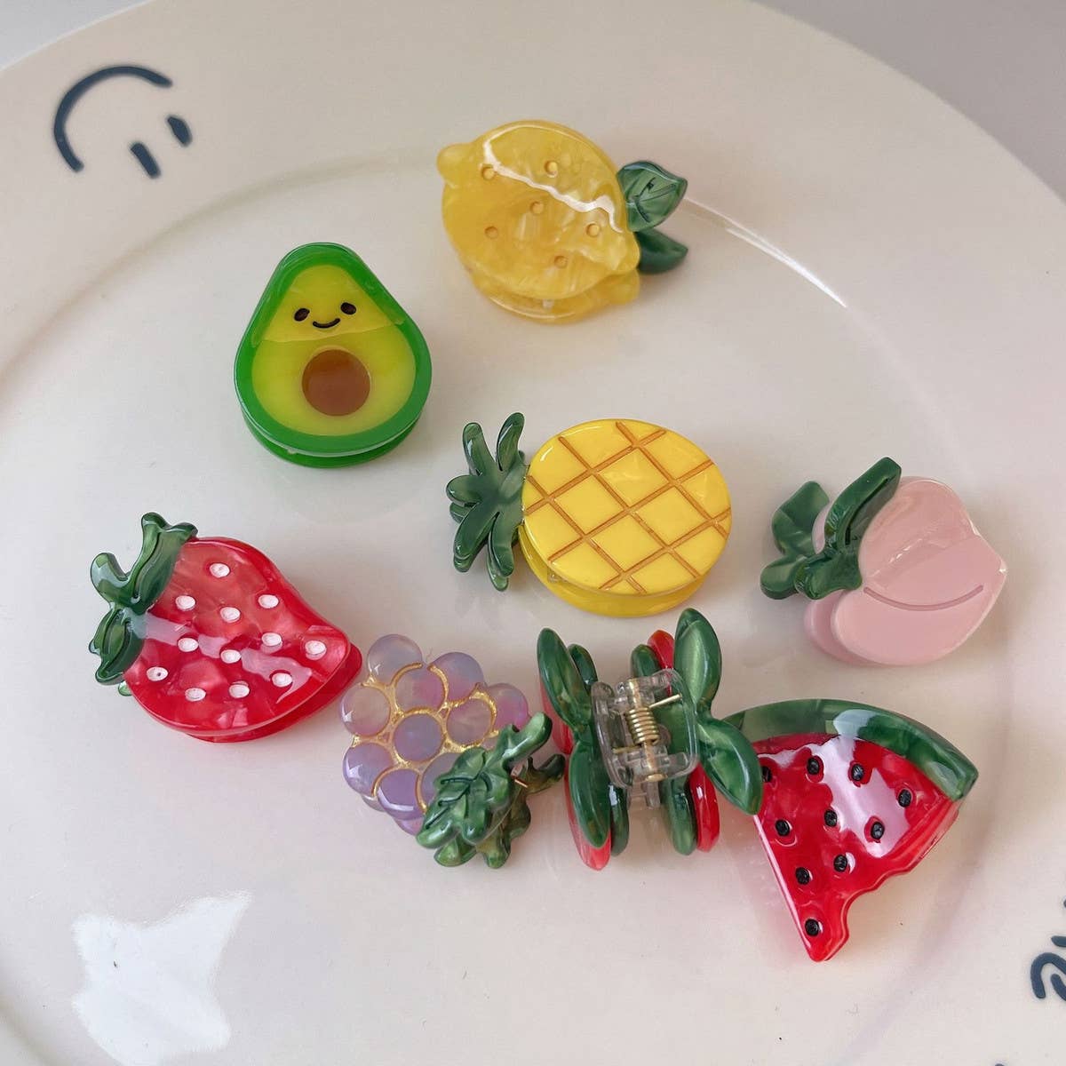 Mini Fruit Hair Claws, Strawberry & Lemon Clips_CWAHA1331