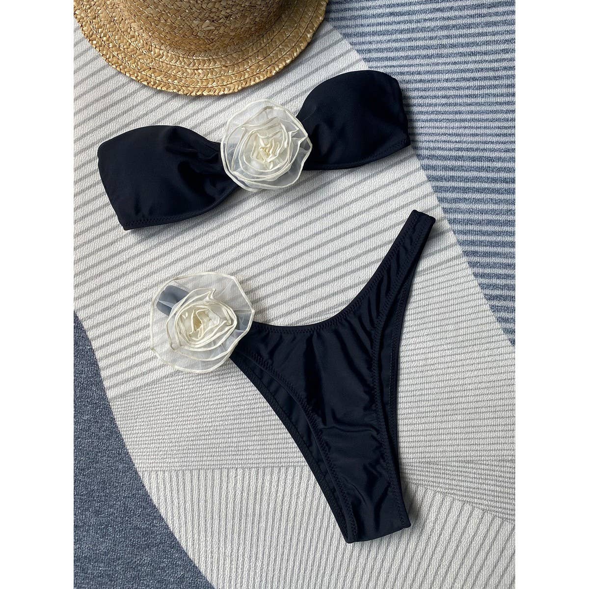 3D FLORAL BIKINI SET - SEXY SWIMSUIT_CWMW0913