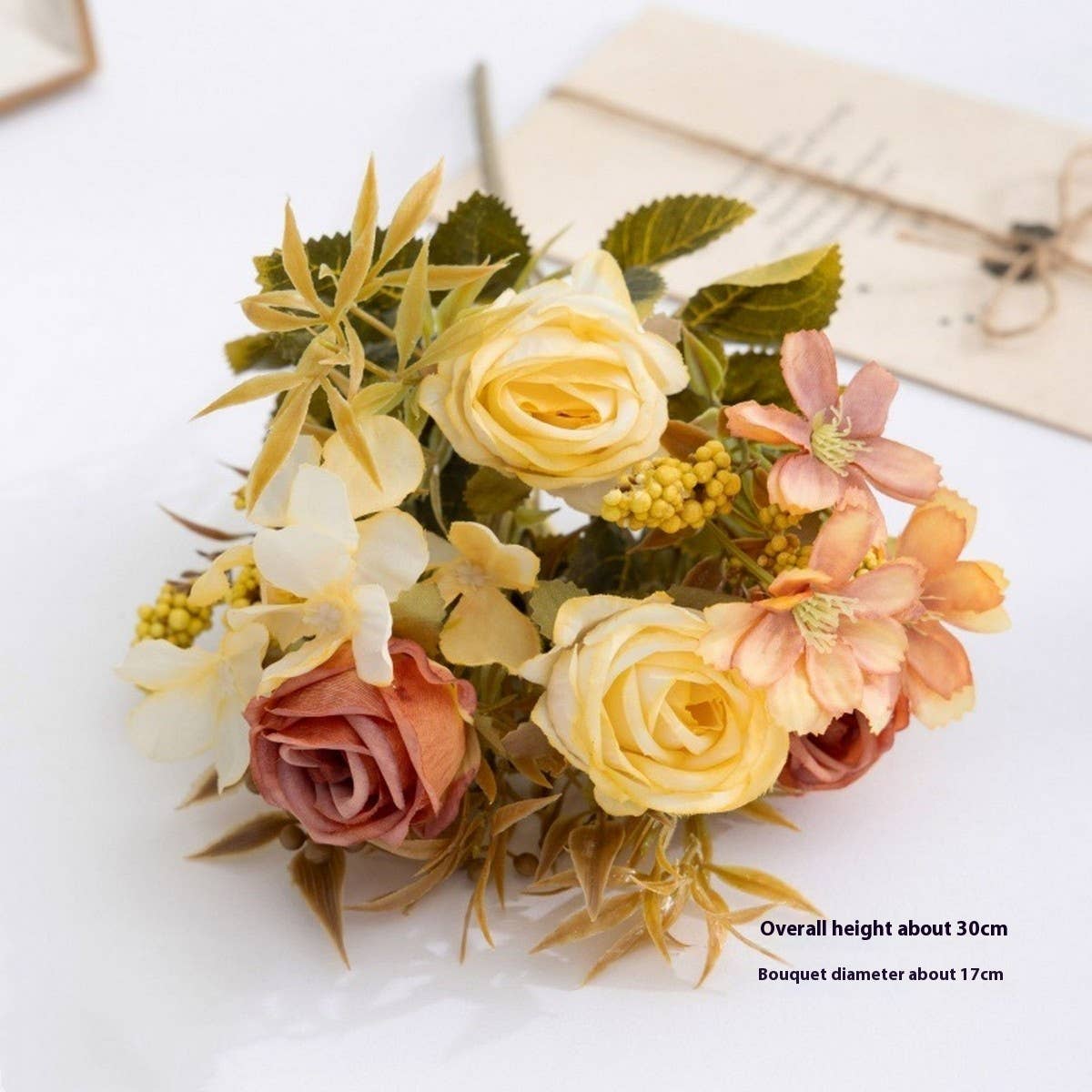 Artificial Anna Rolled Rose Silk Flower Home Decor_CWMM6471