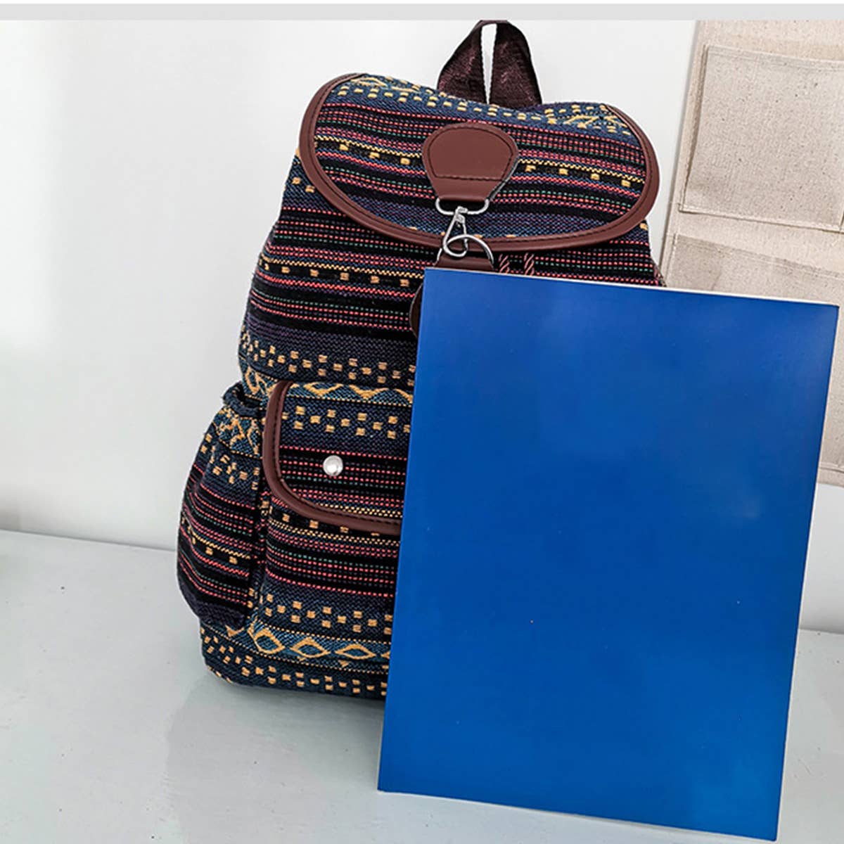 BOHO VINTAGE BACK-TO-SCHOOL CANVAS BACKPACK_CWAB2214