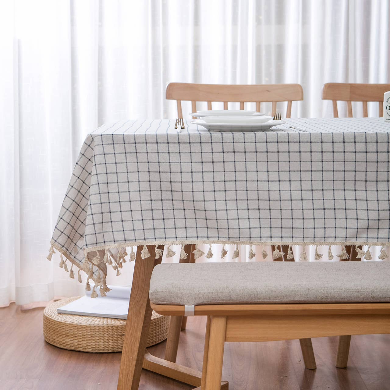 LACE DETAILED MULTI PATTERN TABLECLOTH