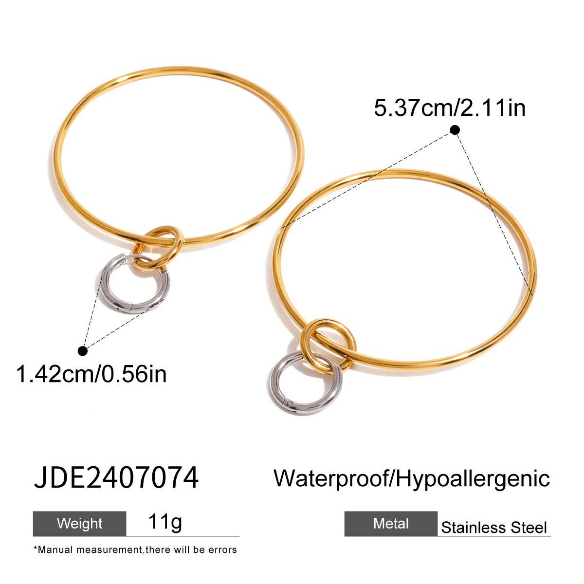 STAINLESS STEEL COLLAR HIGH-END EARRINGS_CWASC1687
