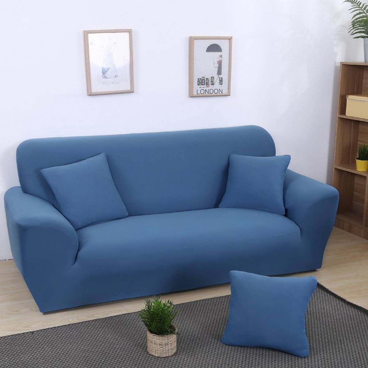 Solid Stretch Sofa Cover, Full Wrap, 2?? Seat_CWMM8314