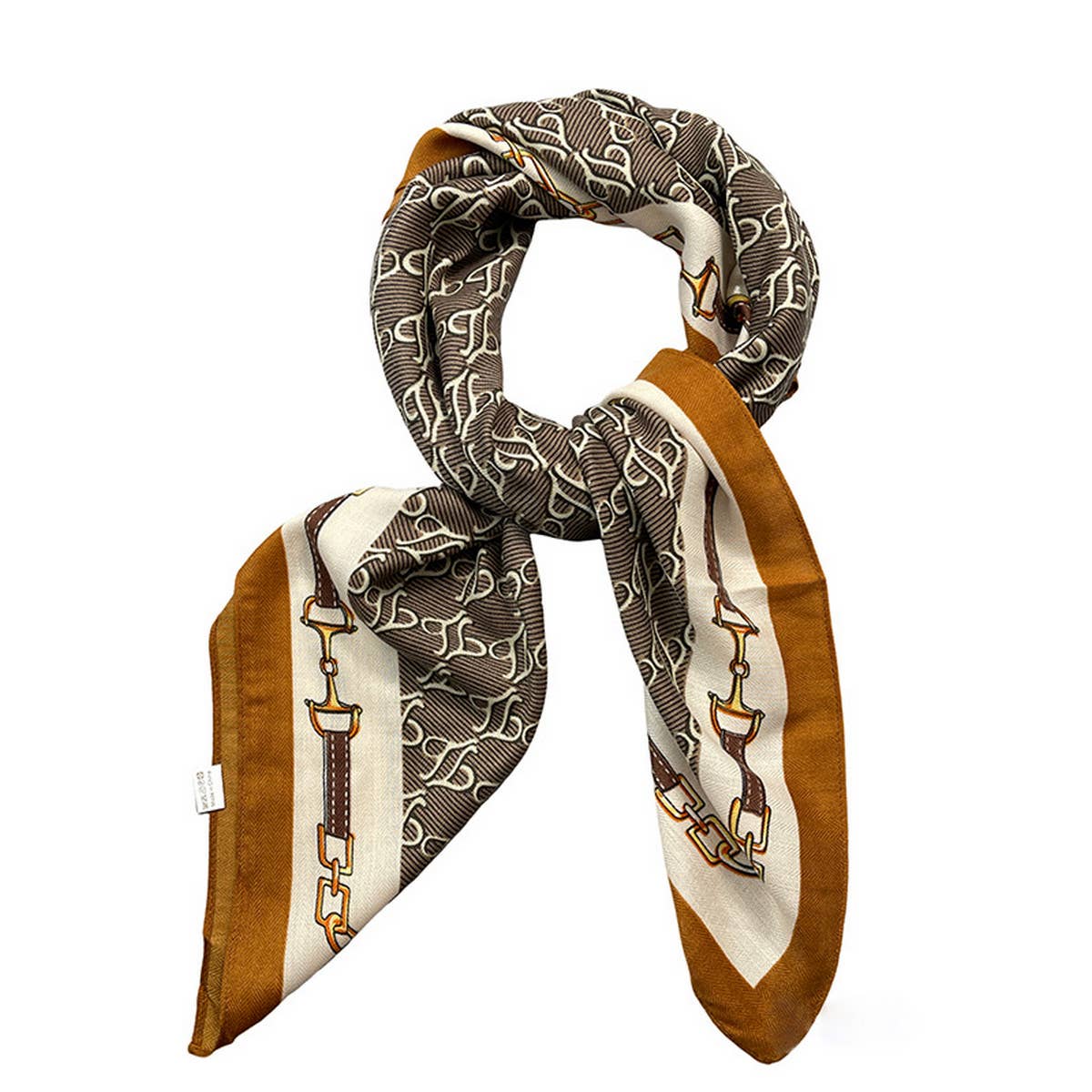 Luxury Chain Print Velvet Scarf, Wrap