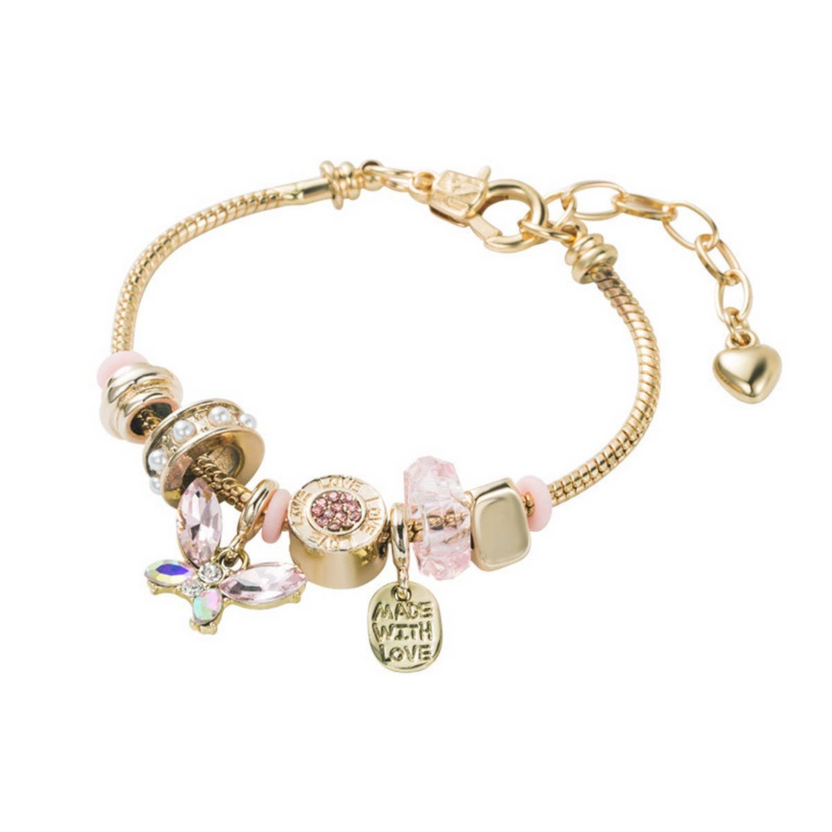 Trendy DIY Butterfly Crystal Alloy Bracelet