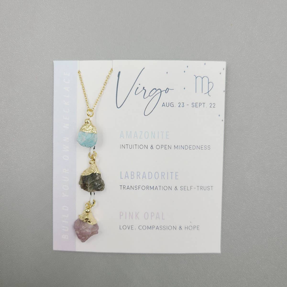 TWELVE CONSTELLATIONS NATURAL STONE NECKLACE