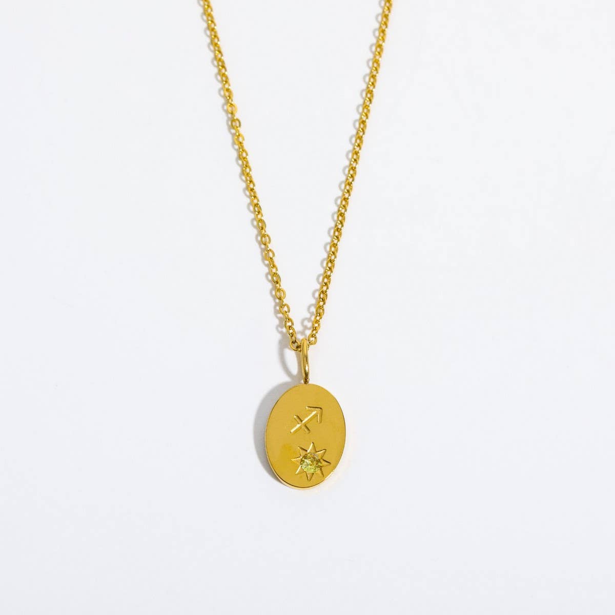 Stainless steel 26 letter zircon pendant necklace_CWMM5536