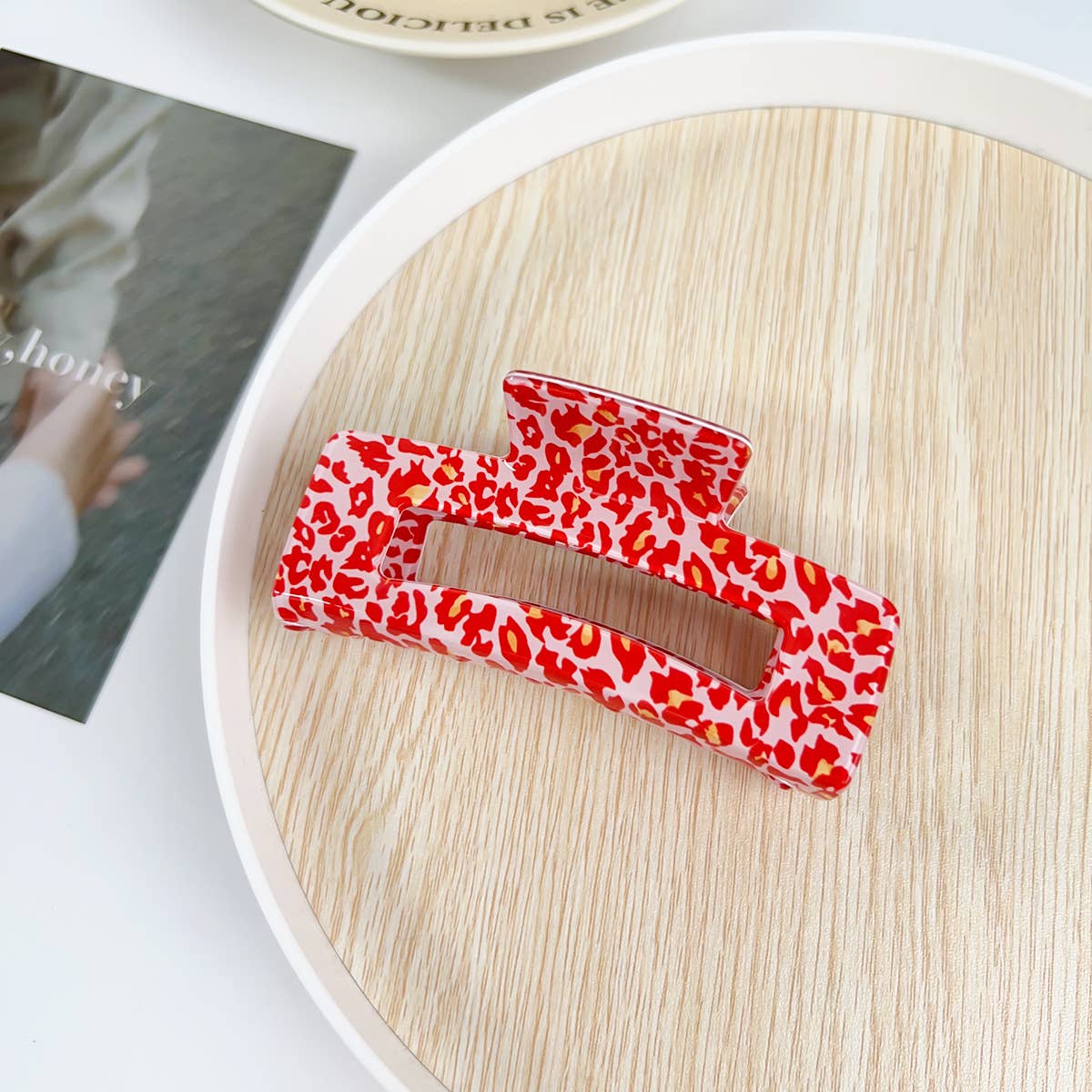 Tropical hollowed-out clipper floral hair clip