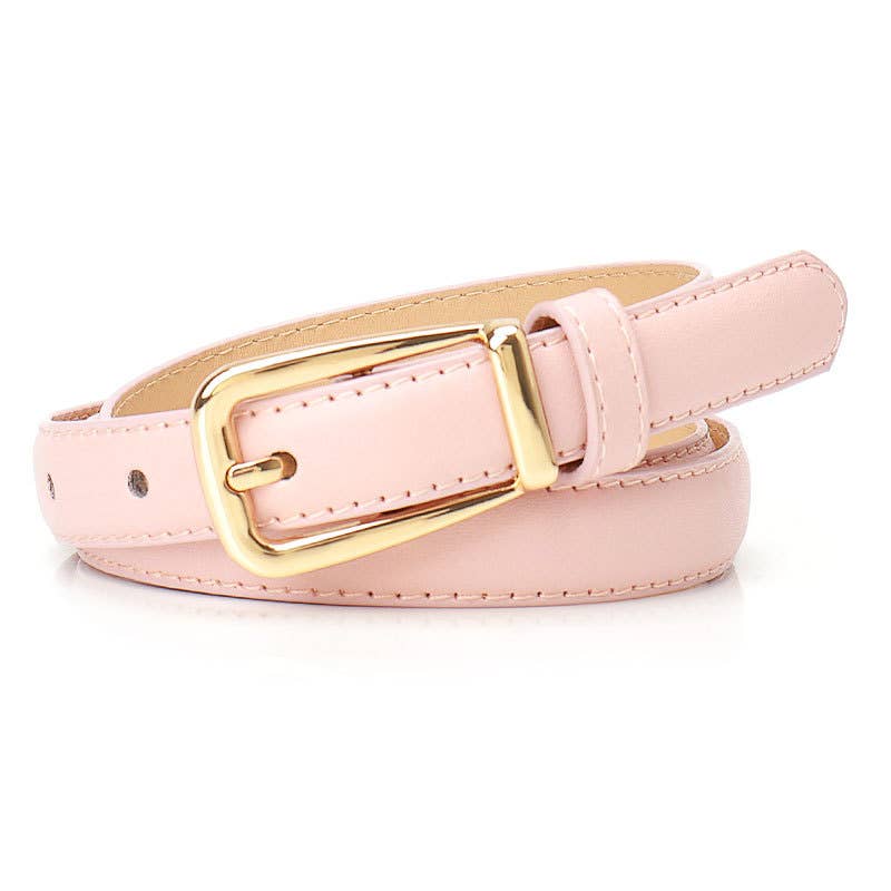 Versatile leopard print pin buckle denim belt