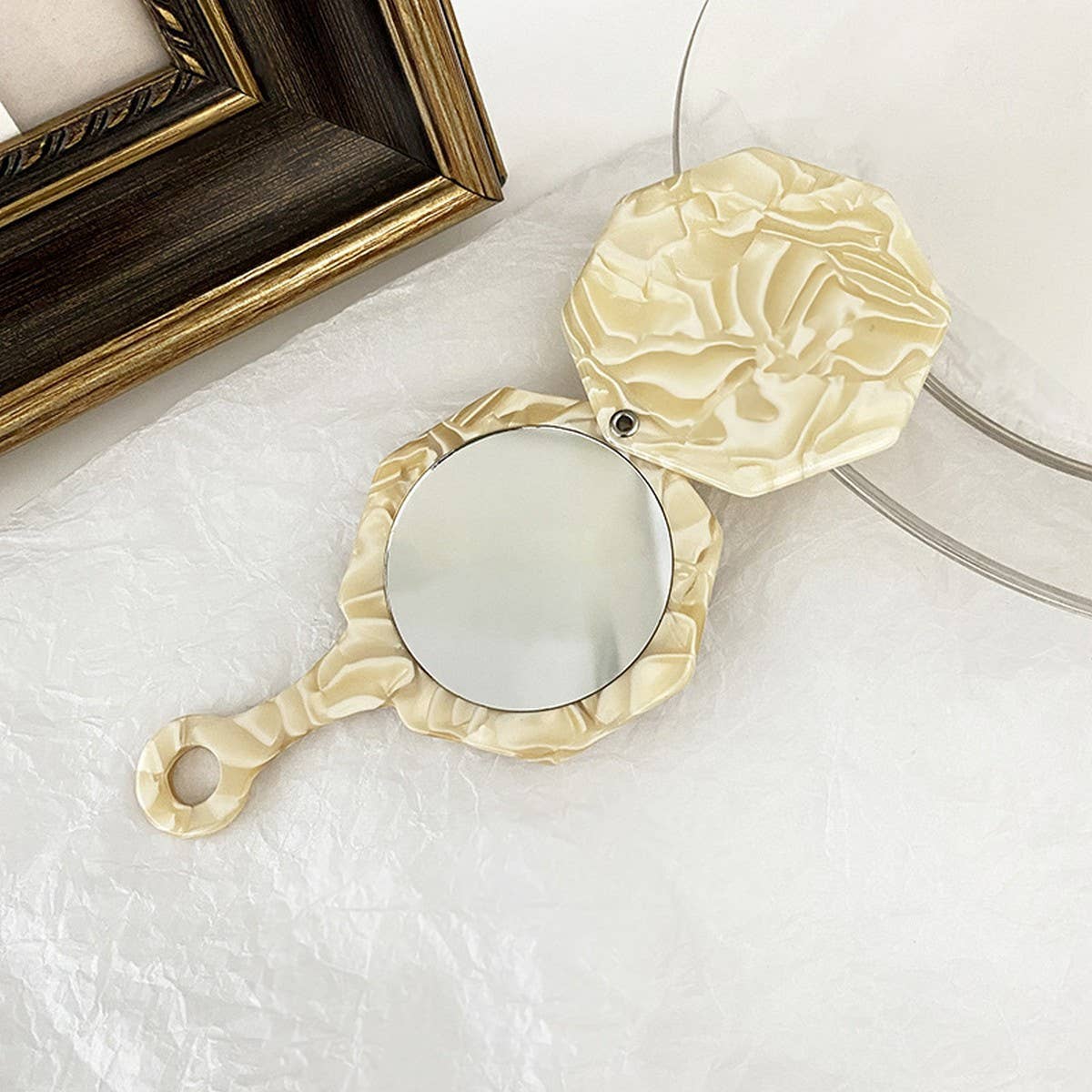 Creative Polygon Shape Handheld Compact Mirror