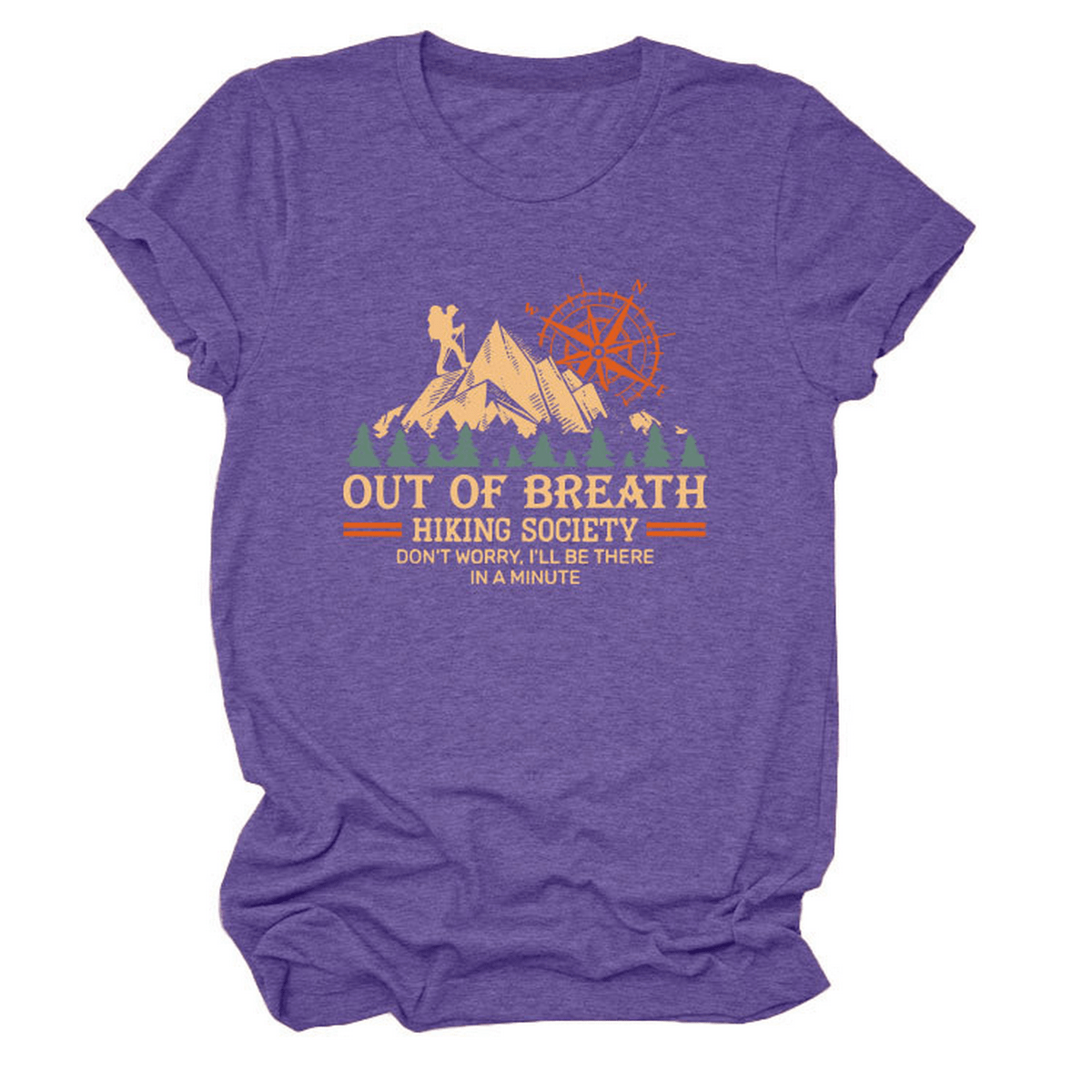Comfy Crew Neck Tee – Hiking Quote for Women_CWTTS1523