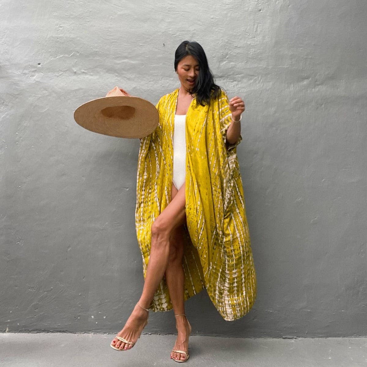 Bamboo Cotton Tie-Dye Beach Cover-Up Cardigan_CWMM6301