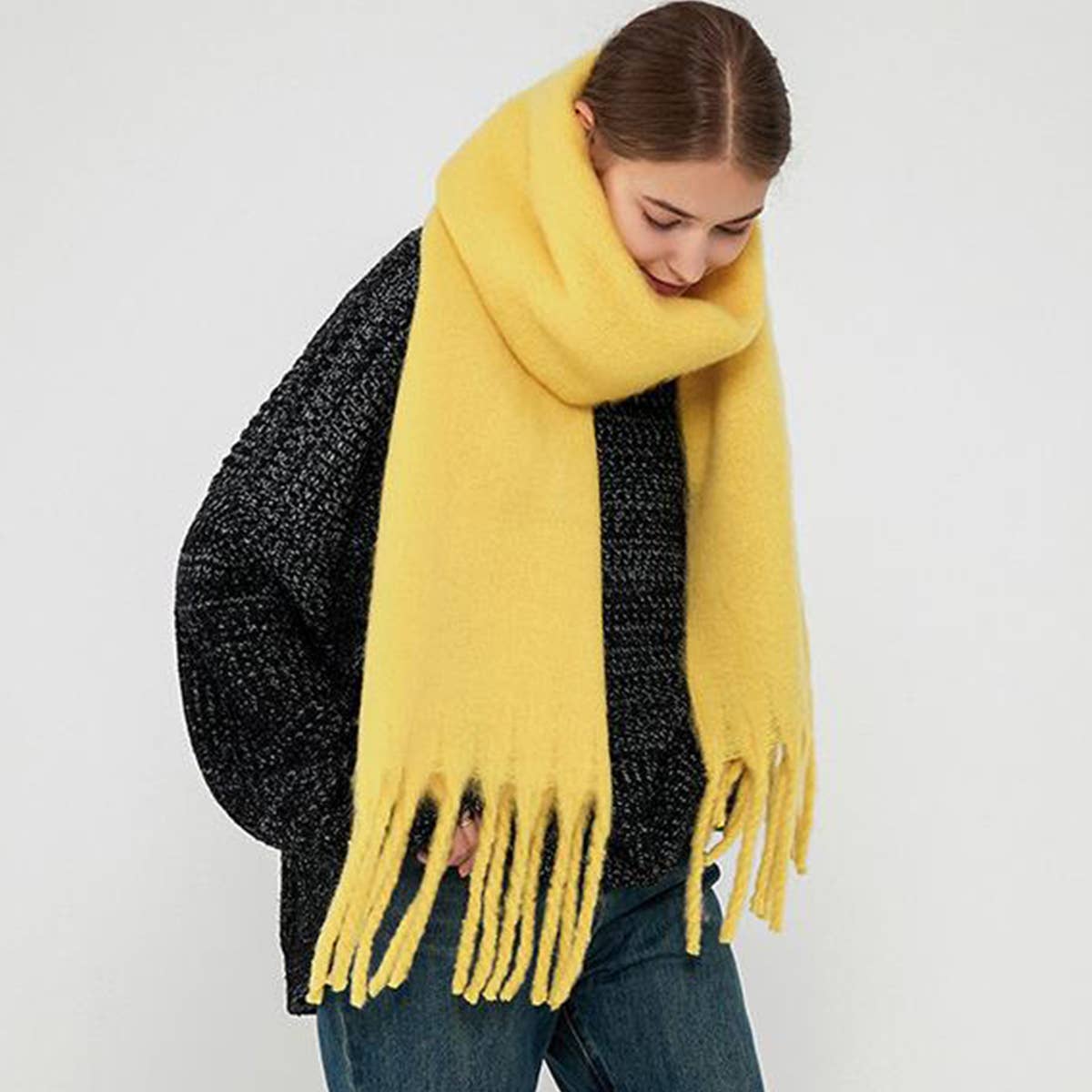 Soft Mohair Feel Scarf - Cozy Winter Wrap_CWASC0323