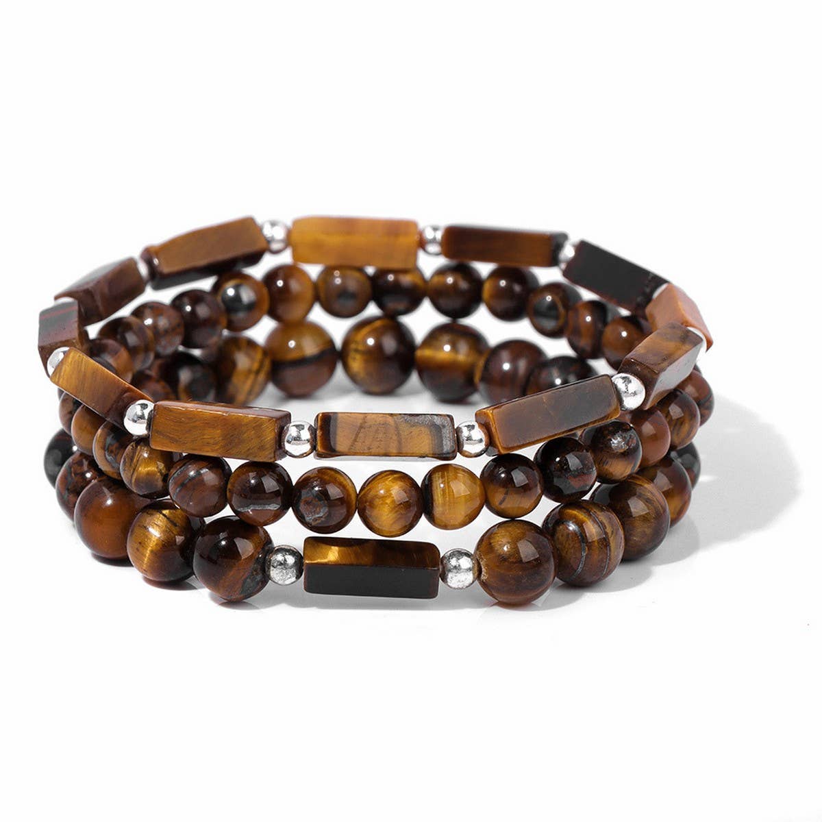 CWAJE4235_NATURAL STONE BEADS VINTAGE BRACELET SET