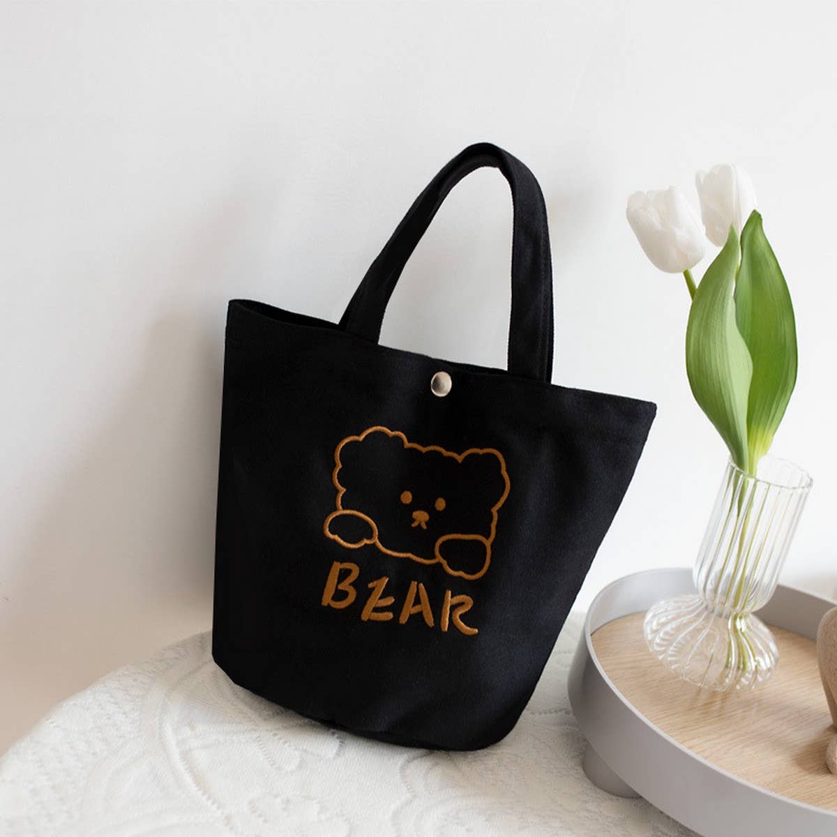 Student Lunch Bag ??Embroidered Canvas_CWAB5601